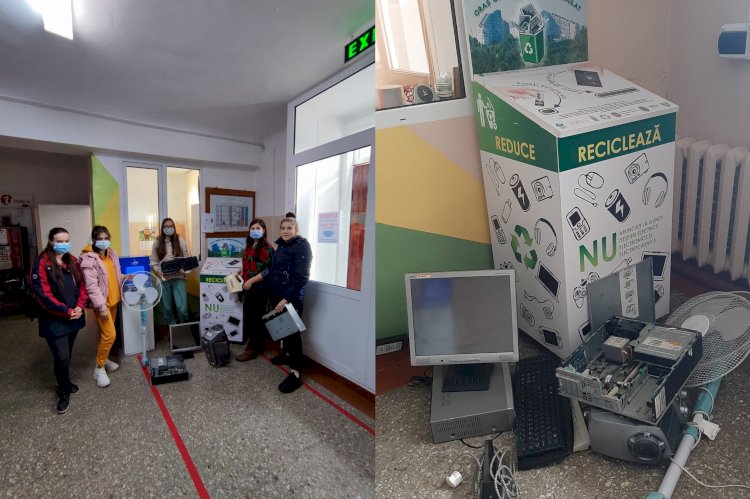 Elevii Centrului de Excelență în Energie și Electronică din Chișinău au învățat cum să recicleze corect deșeurile